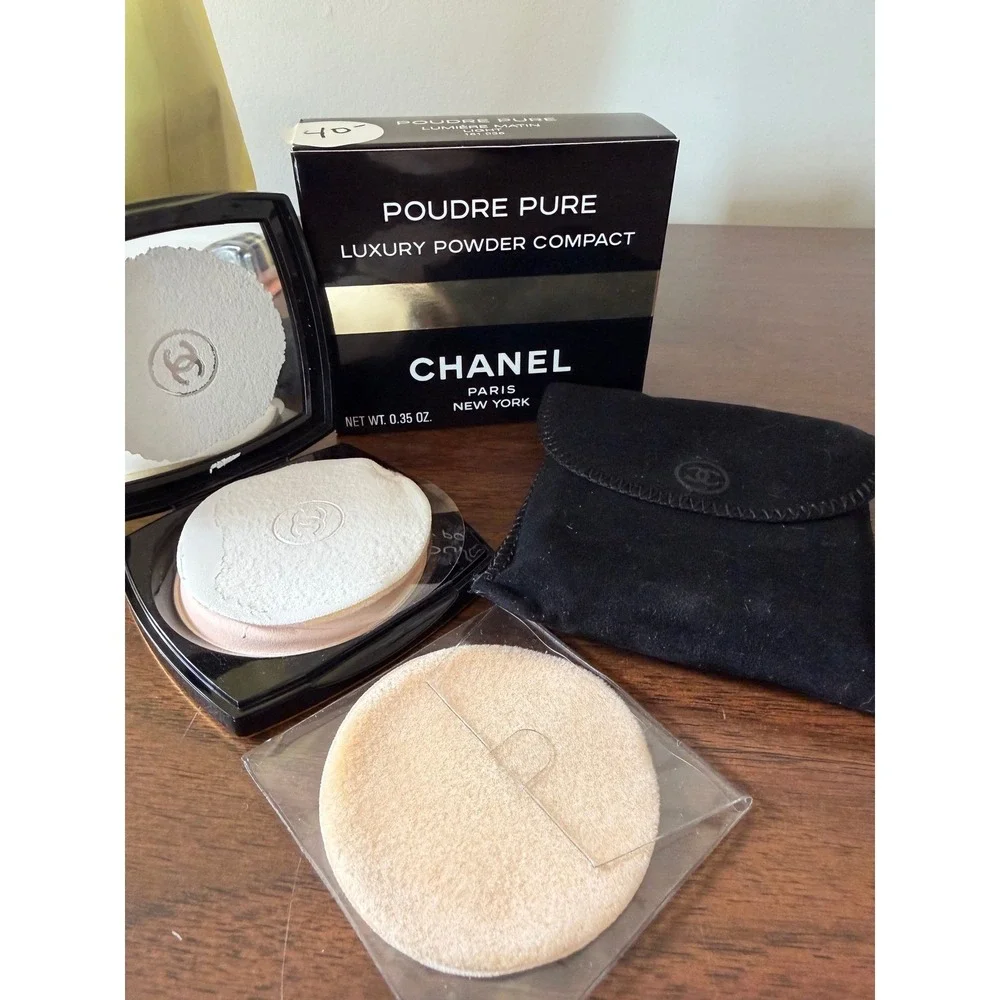 Chanel Poudre Pure Luxury Powder Compact Lumiere Matin Light 161.036 0.35oz NOS
